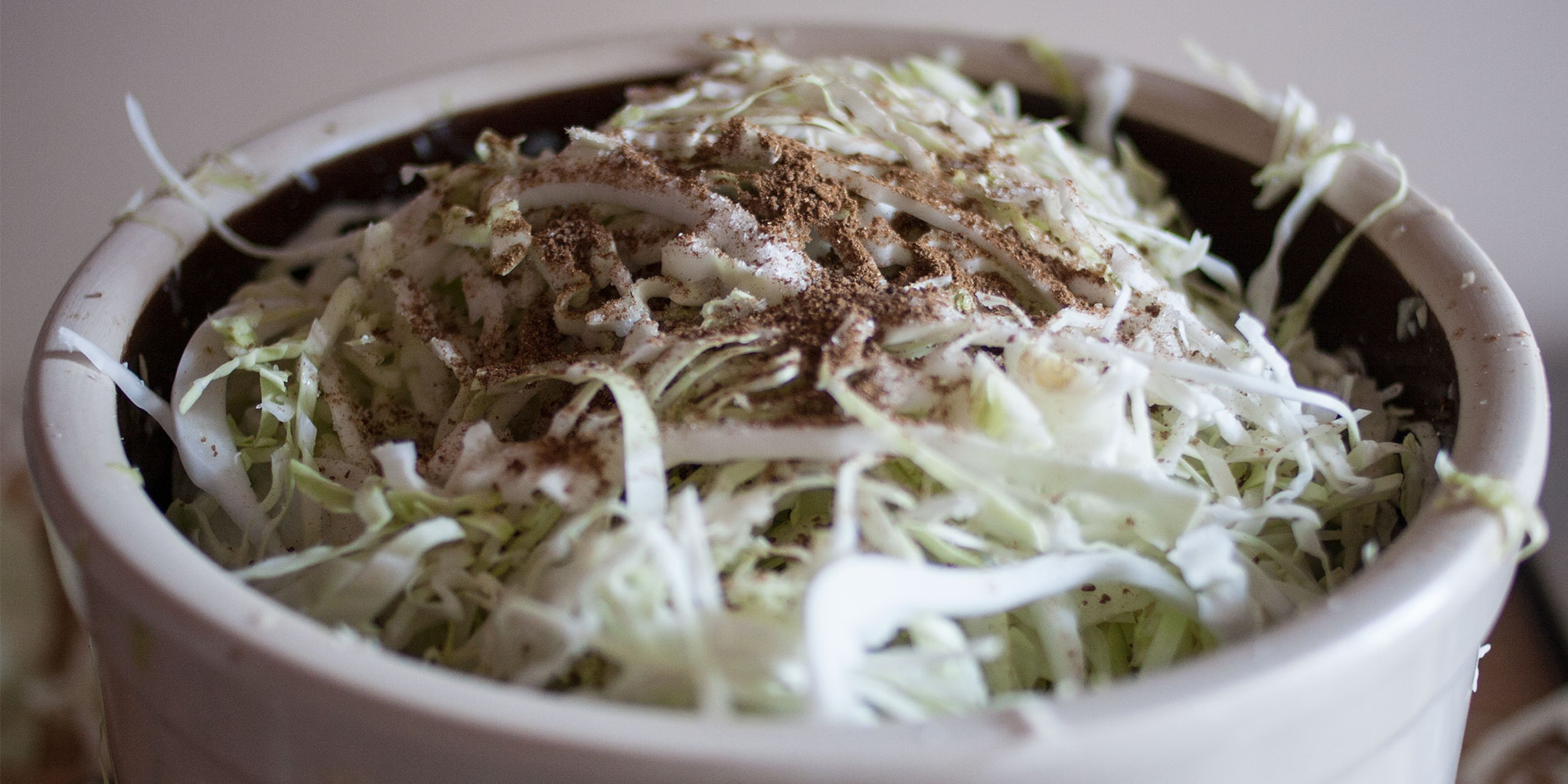 Pickle Log Sauerkraut with ground dill seed Kirby & Kraut