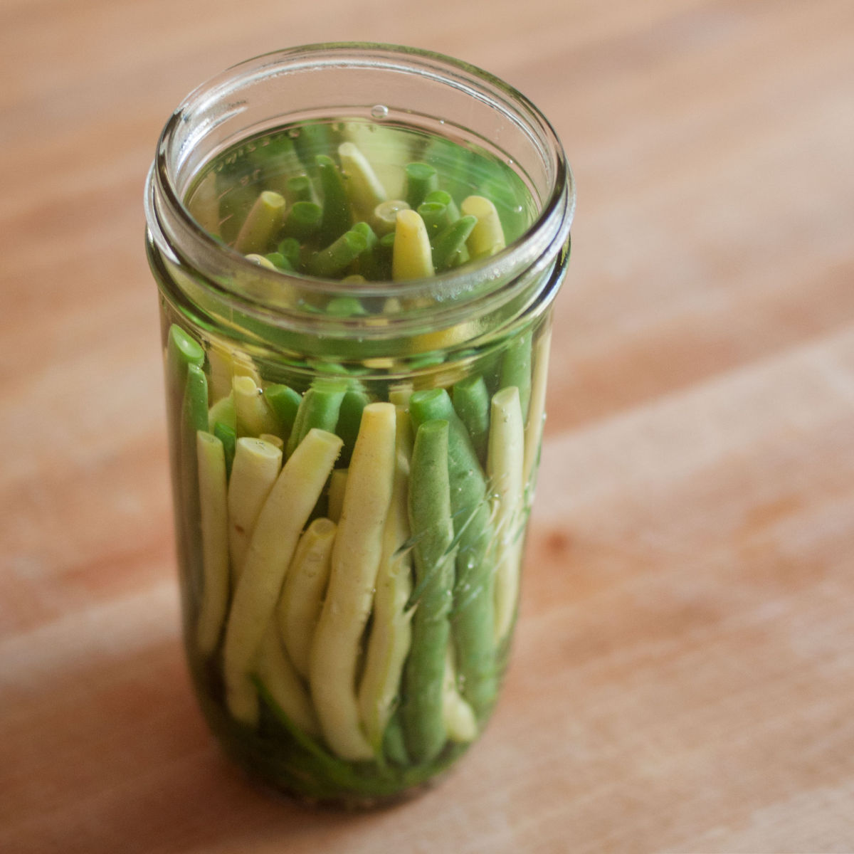 Pickle Log Dilly wax and green beans with rice wine vinegar Kirby