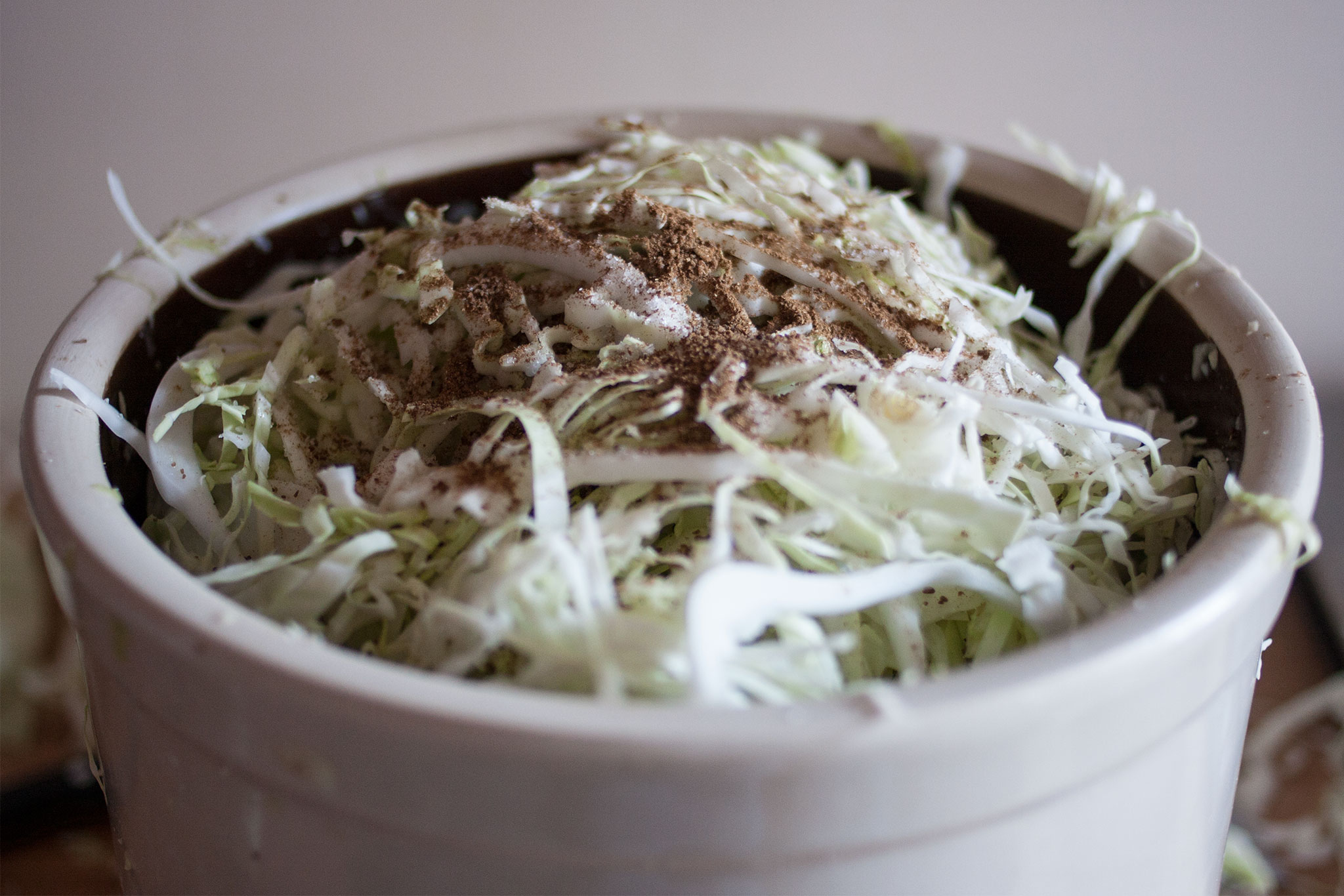 Pickle Log Sauerkraut with ground dill seed Kirby & Kraut